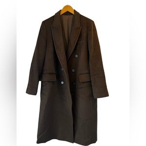 Double breasted wool coat